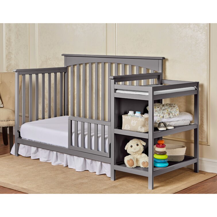 5 in 1 crib with store changing table